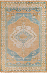 Surya Anadolu Aau-2308 Camel, Beige, Aqua, Dark Blue Rugs.