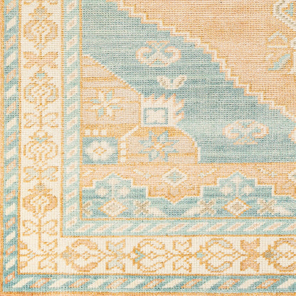 Surya Anadolu Aau-2308 Camel, Beige, Aqua, Dark Blue Area Rug