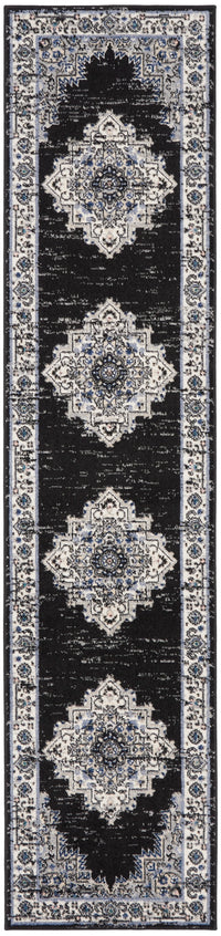 Nourison Passion Psn03 Black Ivory Area Rug