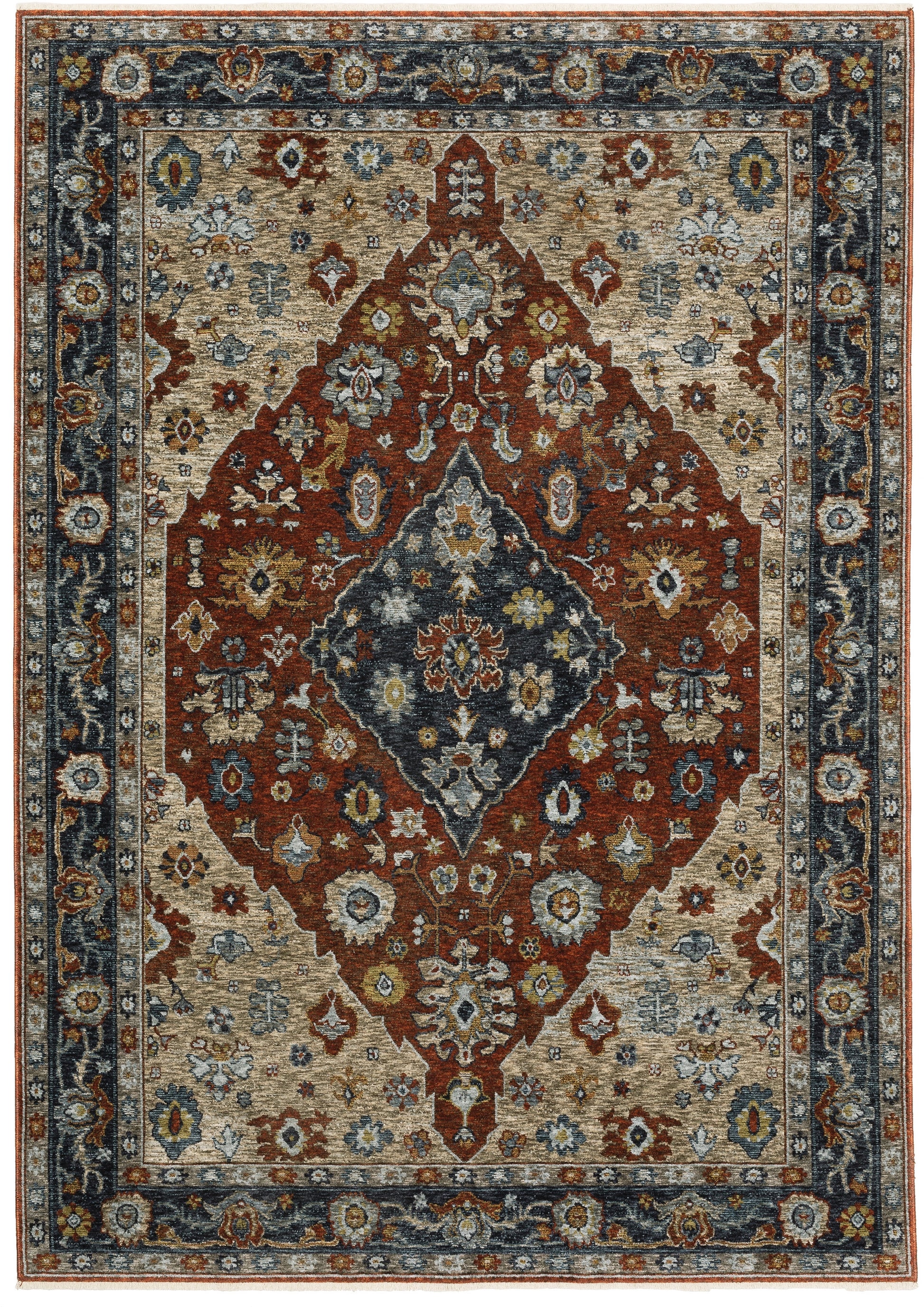 Oriental Weavers Sphinx Aberdeen 1143H Red/ Blue Area Rug