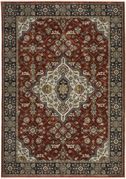 Oriental Weavers Sphinx Aberdeen 4151R Red/ Blue Area Rug