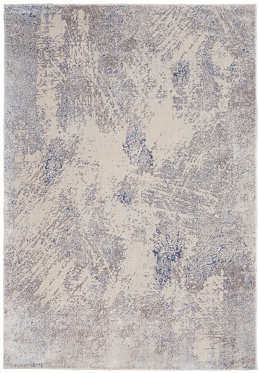 Nourison Silky Textures Sly06 Ivory / Grey Area Rug