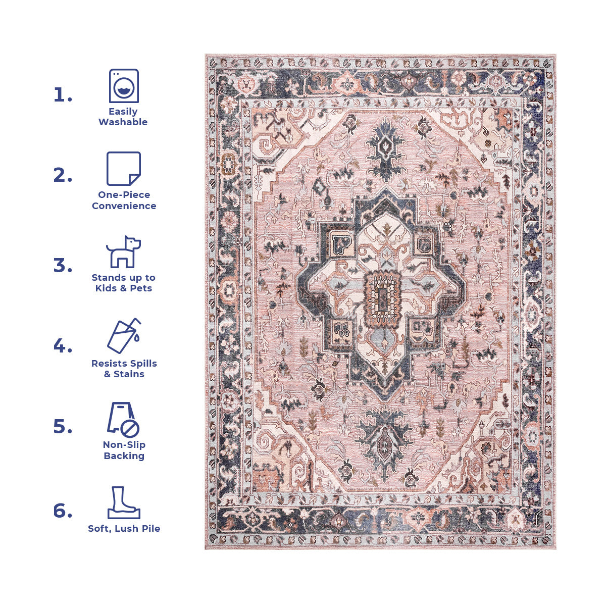 AreaRugs.com Wavaj Nwa1173A Pink Area Rug