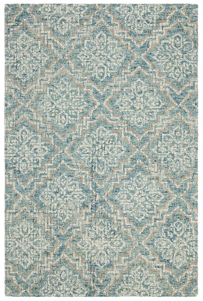 Safavieh Abstract Abt201A Blue / Grey Damask Area Rug