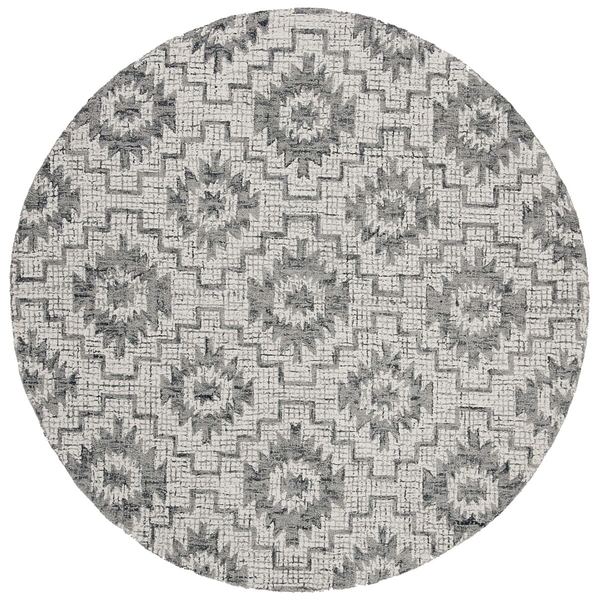 Safavieh Abstract Abt202A Ivory / Dark Grey Damask Area Rug