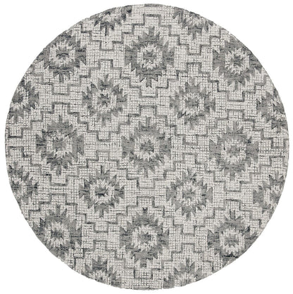 Safavieh Abstract Abt202A Ivory / Dark Grey Damask Area Rug