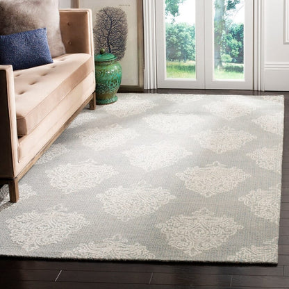 Safavieh Abstract Abt523B Aqua / Ivory Damask Area Rug