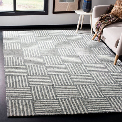 Safavieh Abstract Abt602A Ivory / Dark Grey Geometric Area Rug