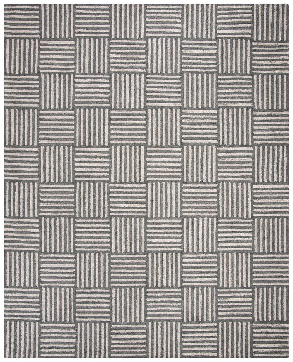 Safavieh Abstract Abt602A Ivory / Dark Grey Geometric Area Rug