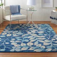 Nourison Tranquil Tra03 Navy Floral / Country Area Rug
