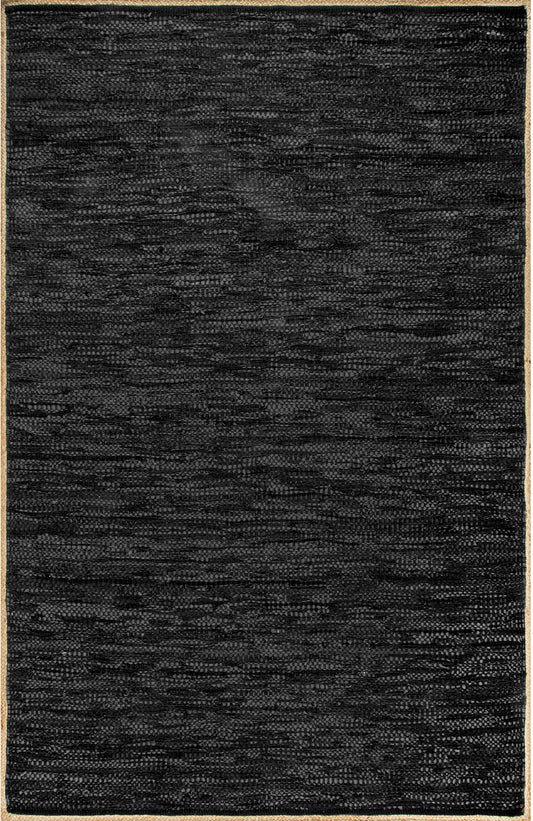 Nuloom Sabby Leather Nsa3290A Black Area Rug