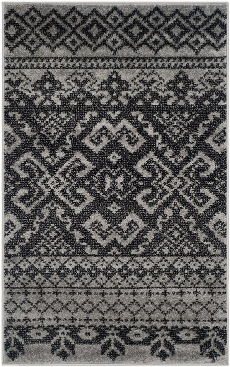 Safavieh Adirondack Adr107A Silver / Black Southwestern Area Rug