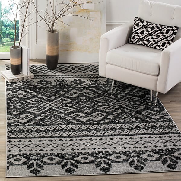 Safavieh Adirondack Adr107A Silver / Black Rugs.