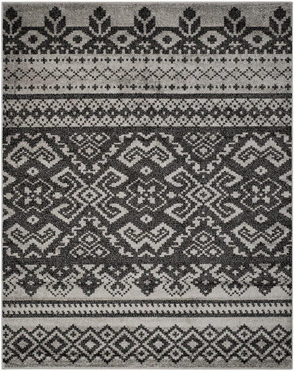 Safavieh Adirondack Adr107A Silver / Black Southwestern Area Rug