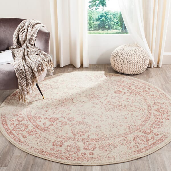 Safavieh Adirondack Adr109H Ivory / Rose Vintage / Distressed Area Rug