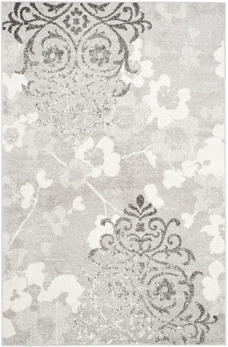 Safavieh Adirondack Adr114B Silver / Ivory Damask Area Rug