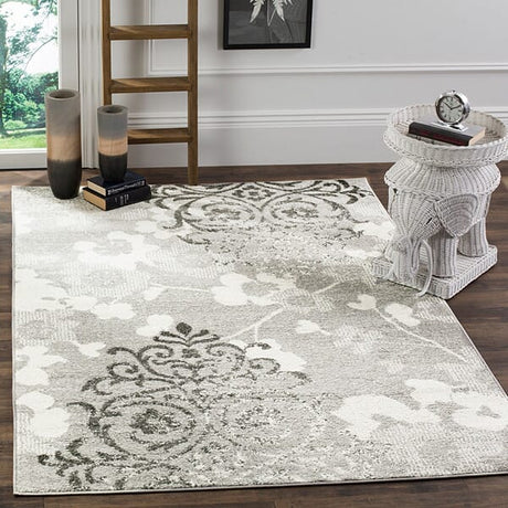 Safavieh Adirondack Adr114B Silver / Ivory Damask Area Rug