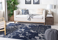 Safavieh Adirondack Adr114N Navy / Silver Floral / Country Area Rug