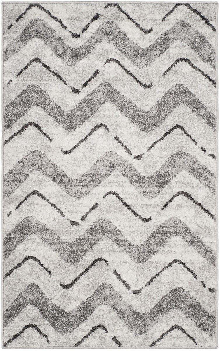 Safavieh Adirondack Adr121P Silver / Charcoal Chevron Area Rug