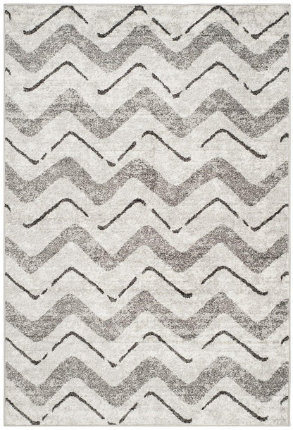 Safavieh Adirondack Adr121P Silver / Charcoal Chevron Area Rug