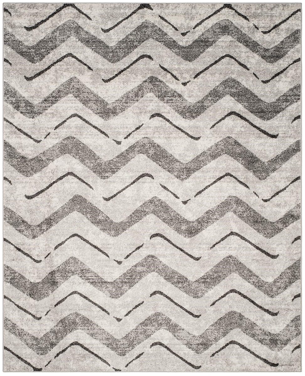 Safavieh Adirondack Adr121P Silver / Charcoal Chevron Area Rug