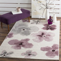 Safavieh Adirondack Adr123L Ivory / Purple Floral / Country Area Rug