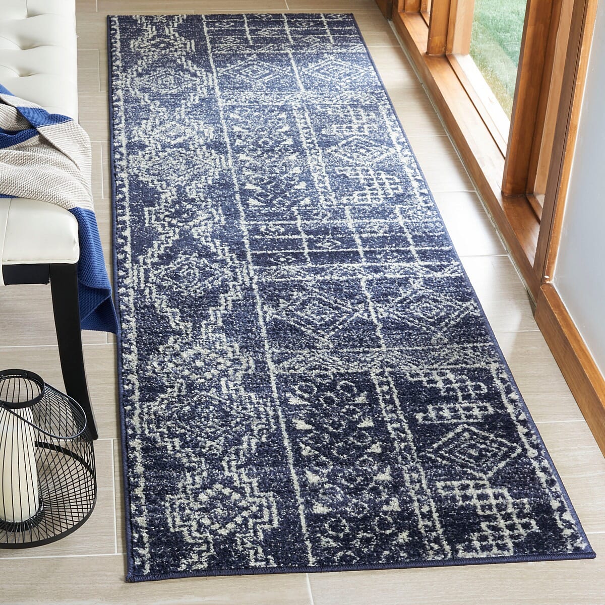 Safavieh Adirondack Adr206N Navy / Silver Moroccan Area Rug