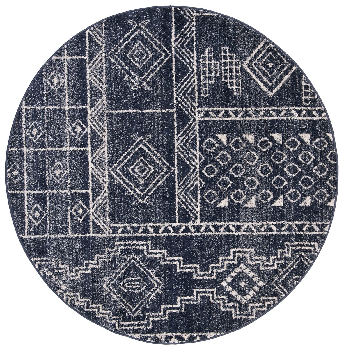 Safavieh Adirondack Adr206N Navy / Silver Moroccan Area Rug