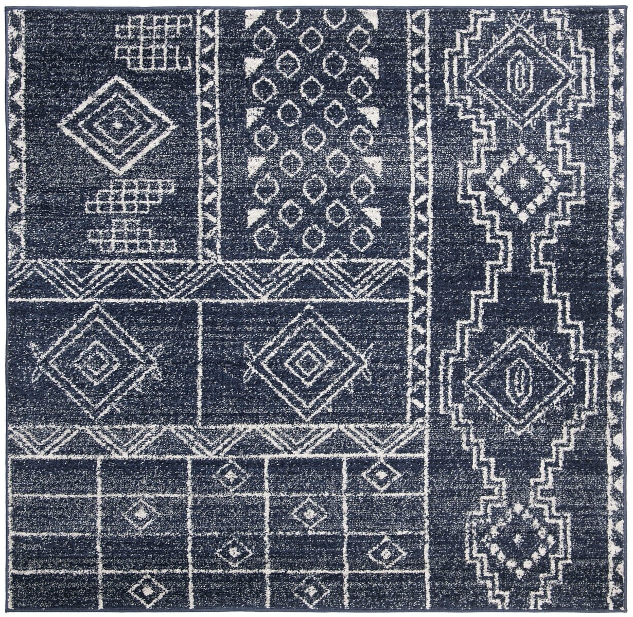 Safavieh Adirondack Adr206N Navy / Silver Moroccan Area Rug