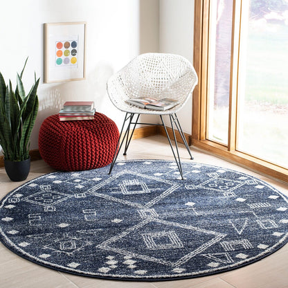 Safavieh Adirondack Adr208N Navy / Silver Moroccan Area Rug