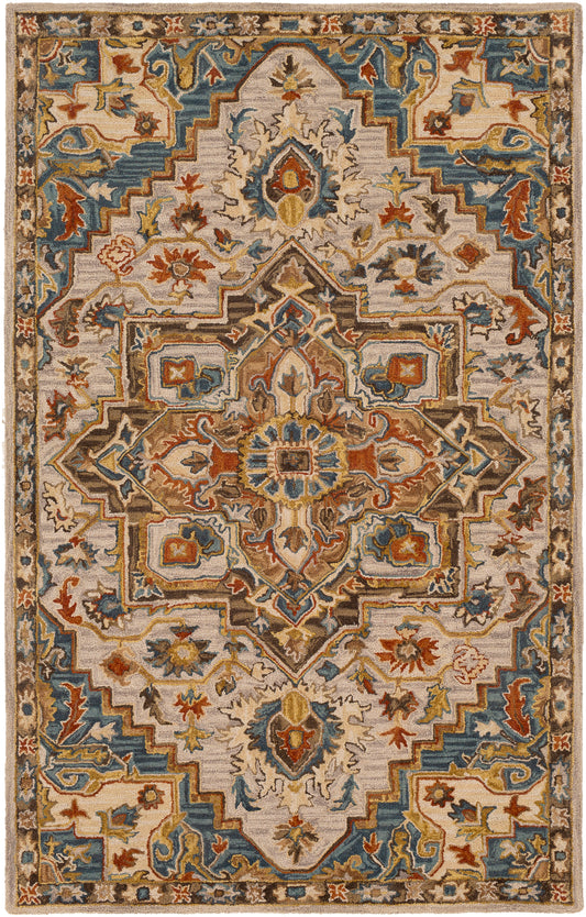 Surya Artemis Aes-2311 Clay, Burnt Orange, Denim, Medium Gray Area Rug