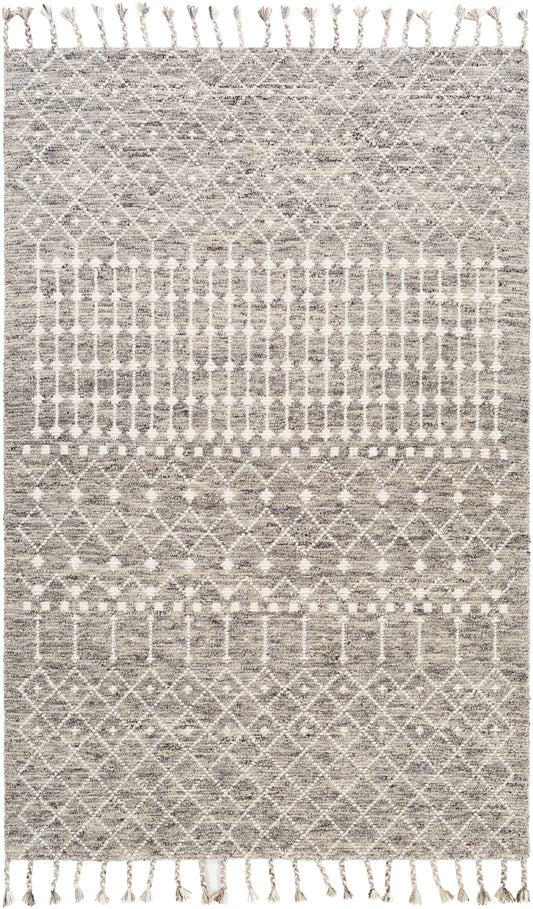 Surya Agadir Agd-1001 Beige, Charcoal, Ivory, Black Area Rug