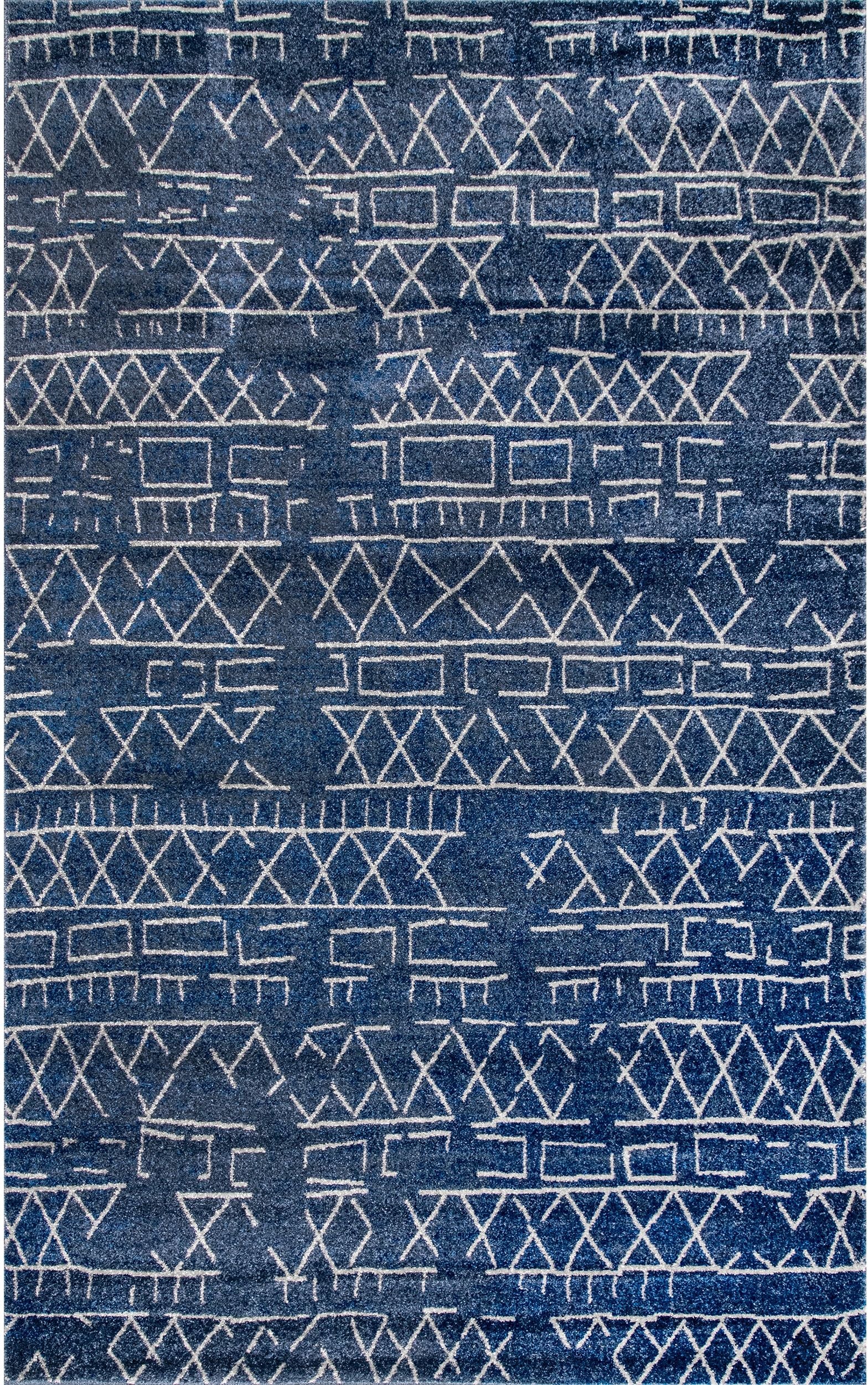 Nuloom Bexley Banded Tribal Nbe1452B Blue Area Rug