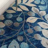 Nourison Tranquil Tra03 Navy Rugs.