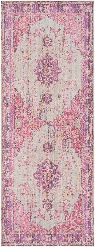 Surya Antioch Aic-2305 Bright Pink, Light Gray, Lavender Vintage / Distressed Area Rug