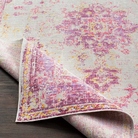 Surya Antioch Aic-2305 Bright Pink, Light Gray, Lavender Rugs.