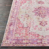 Surya Antioch Aic-2305 Bright Pink, Light Gray, Lavender Rugs.