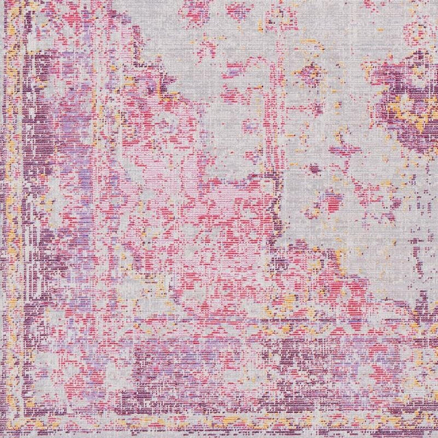 Surya Antioch Aic-2305 Bright Pink, Light Gray, Lavender Rugs.