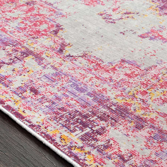 Surya Antioch Aic-2305 Bright Pink, Light Gray, Lavender Rugs.