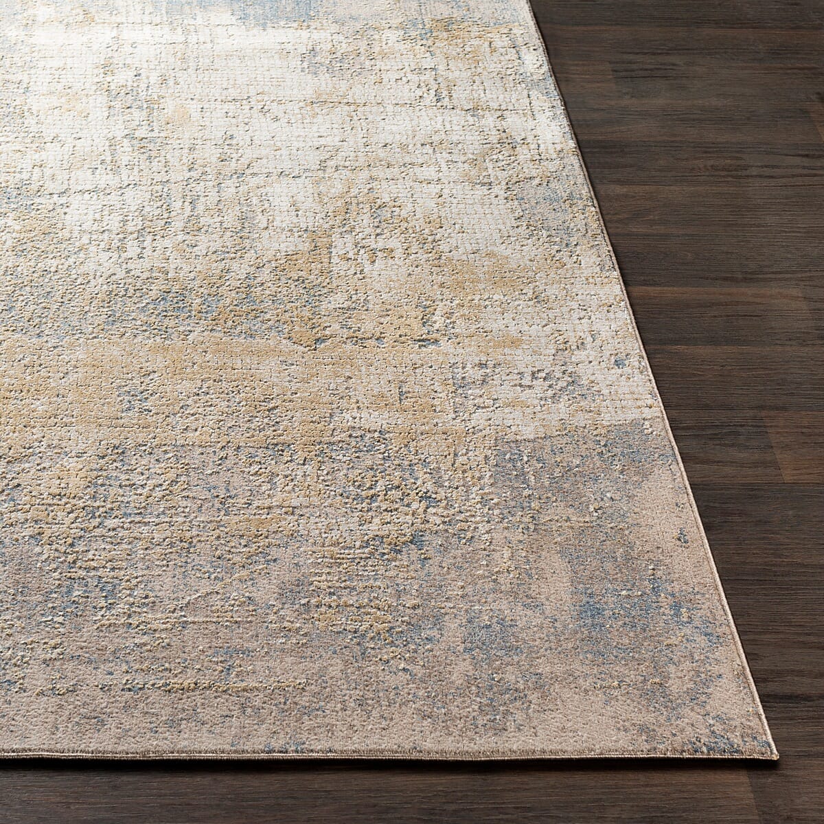 Surya Aisha Ais-2300 Sky Blue, Camel, Taupe, Mustard Organic / Abstract Area Rug