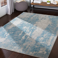 Surya Aisha Ais-2301 Sky Blue, Medium Gray, Light Gray Organic / Abstract Area Rug