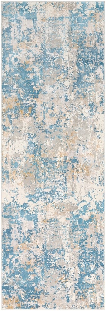 Surya Aisha Ais-2302 Sky Blue, Mustard, Light Gray, White Organic / Abstract Area Rug
