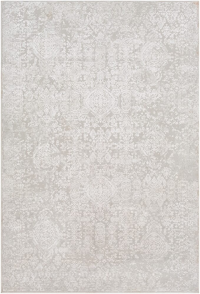 Surya Aisha Ais-2306 Light Gray, White Vintage / Distressed Area Rug