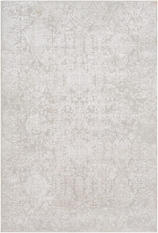 Surya Aisha Ais-2306 Light Gray, White Vintage / Distressed Area Rug