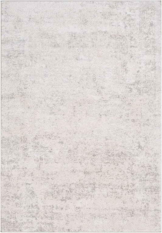 Surya Aisha Ais-2307 Light Gray, White Vintage / Distressed Area Rug