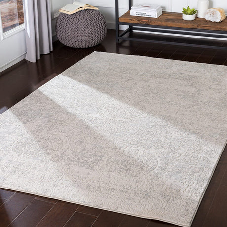 Surya Aisha Ais-2307 Light Gray, White Rugs.