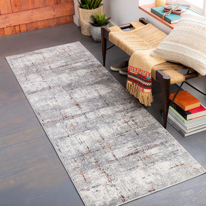 Surya Aisha Ais-2317 Medium Gray, Taupe, Charcoal, Dark Blue Area Rug