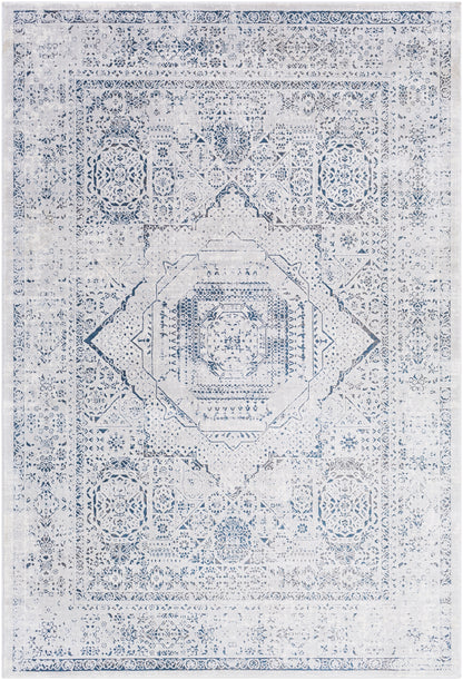 Surya Aisha Ais-2318 Charcoal, Taupe, Ivory, Dark Blue Area Rug