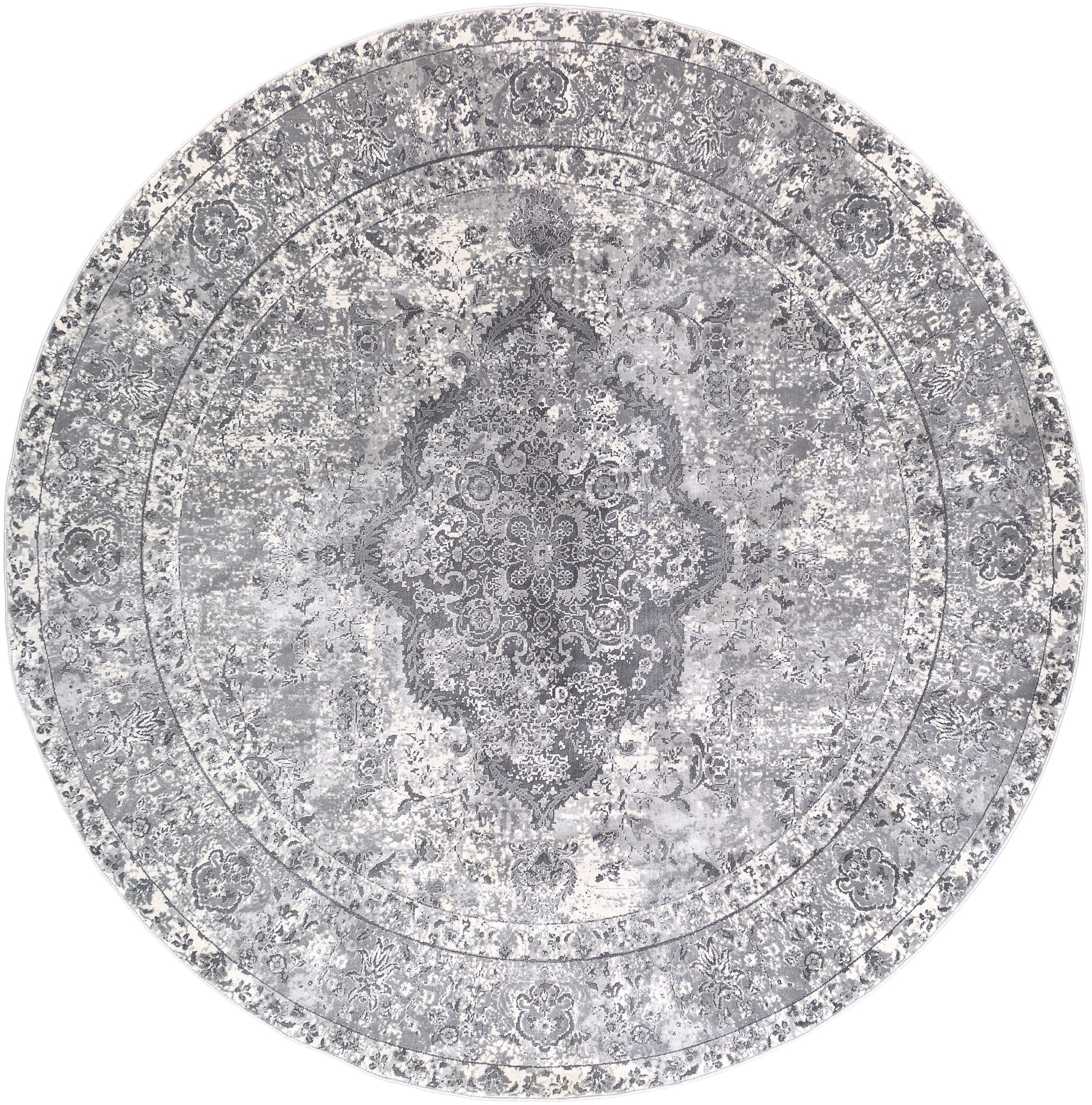 Surya Aisha Ais-2319 Medium Gray, Taupe, Charcoal, Ivory Area Rug