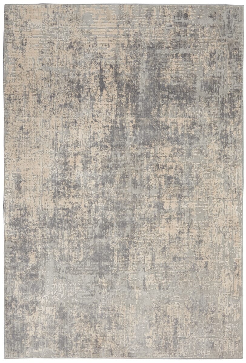 Nourison Rustic Textures Rus01 Ivory / Silver Organic / Abstract Area Rug